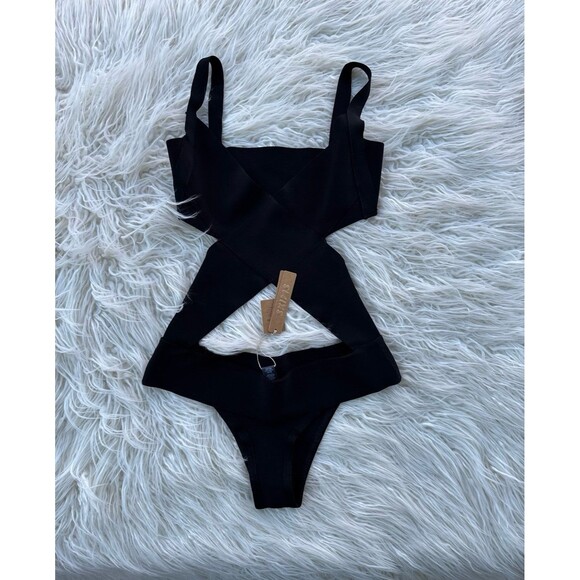 Skims Knit Swim Monokini Onyx Size Medium - Picture 4 of 12